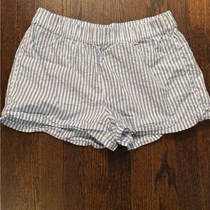 LAKE Striped Blue and White Women's Pajama Shorts Medium